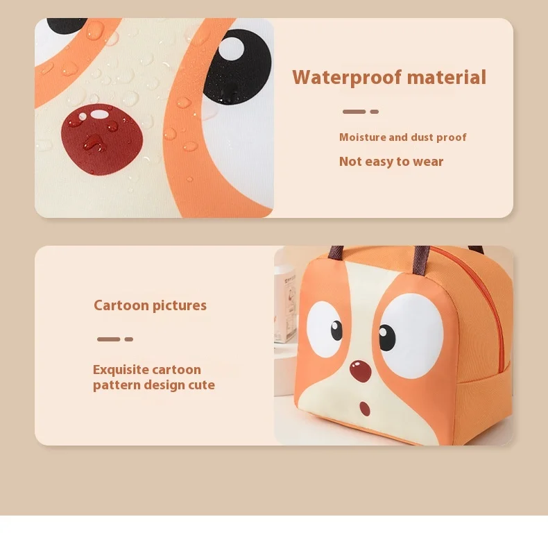 Thickened Cute Bag Oxford Cloth Bag Insulated Bento Portable Cartoon Portable Handbag Lunch Box Pet Ice Preservation Bag