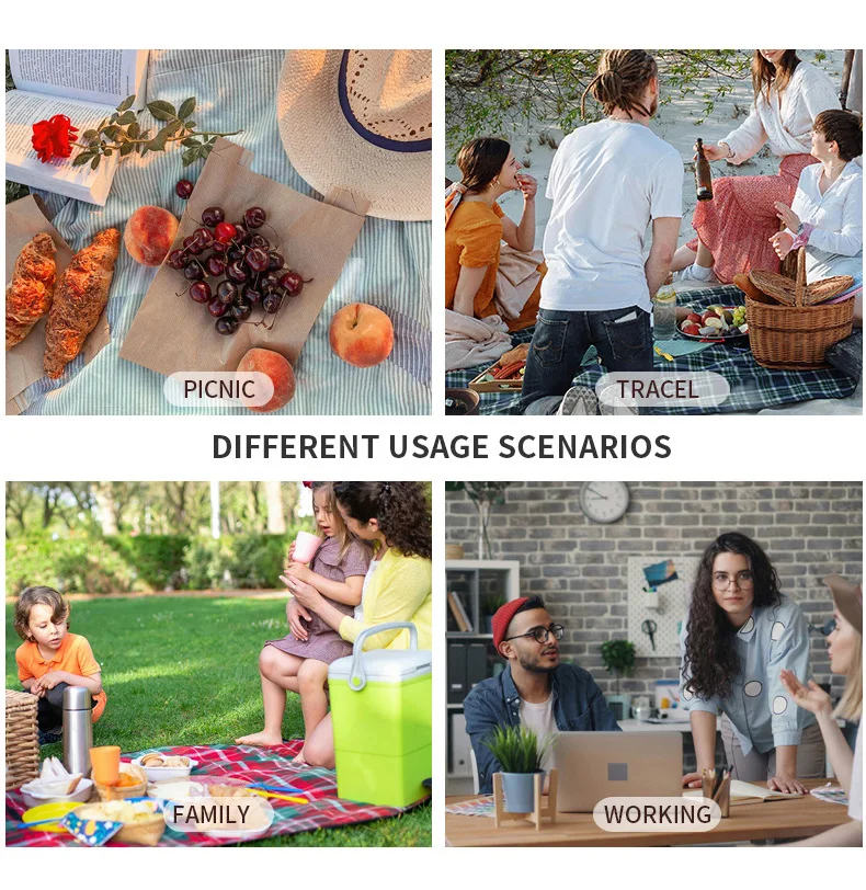 Multifunctional Double Layers Tote Cooler Lunch Bags for Women Men Large Capacity Travel Picnic Lunch Box with Shoulder Strap