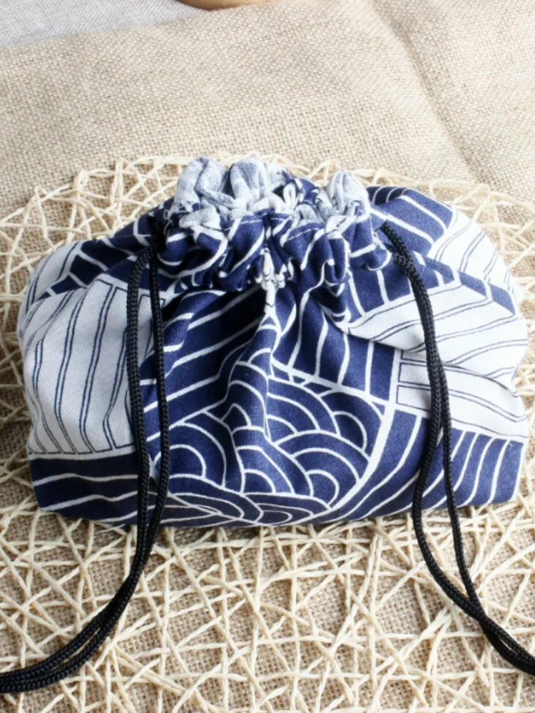 Japanese Style Drawstring Lunch bag Storage Bag For Travel Picnic Portable Easy Wash Bento Lunch Box Tote Pouch Food Bag Japanese Style Drawstring Lunch bag Storage Bag For Travel Picnic Portable Easy Wash Bento Lunch Box Tote Pouch Food Bag
