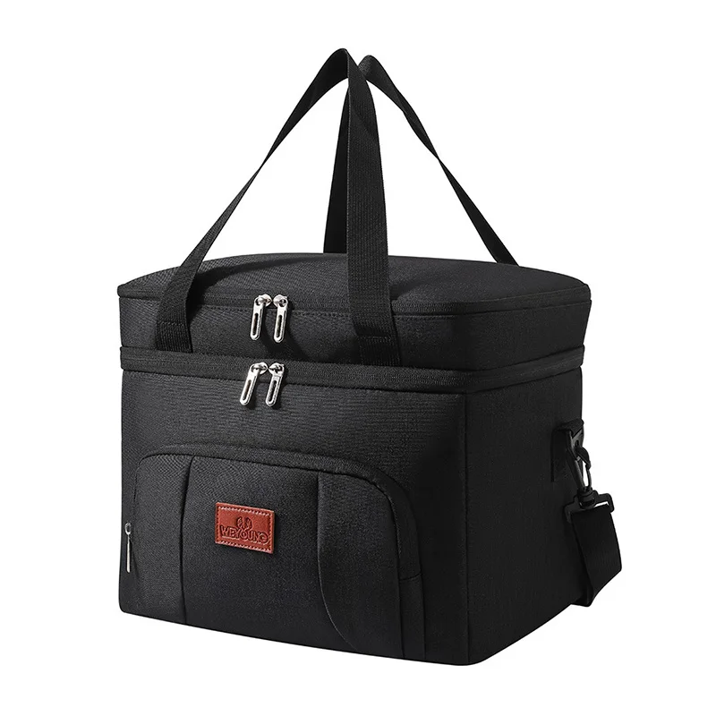 Multifunctional Double Layers Tote Cooler Lunch Bags for Women Men Large Capacity Travel Picnic Lunch Box with Shoulder Strap