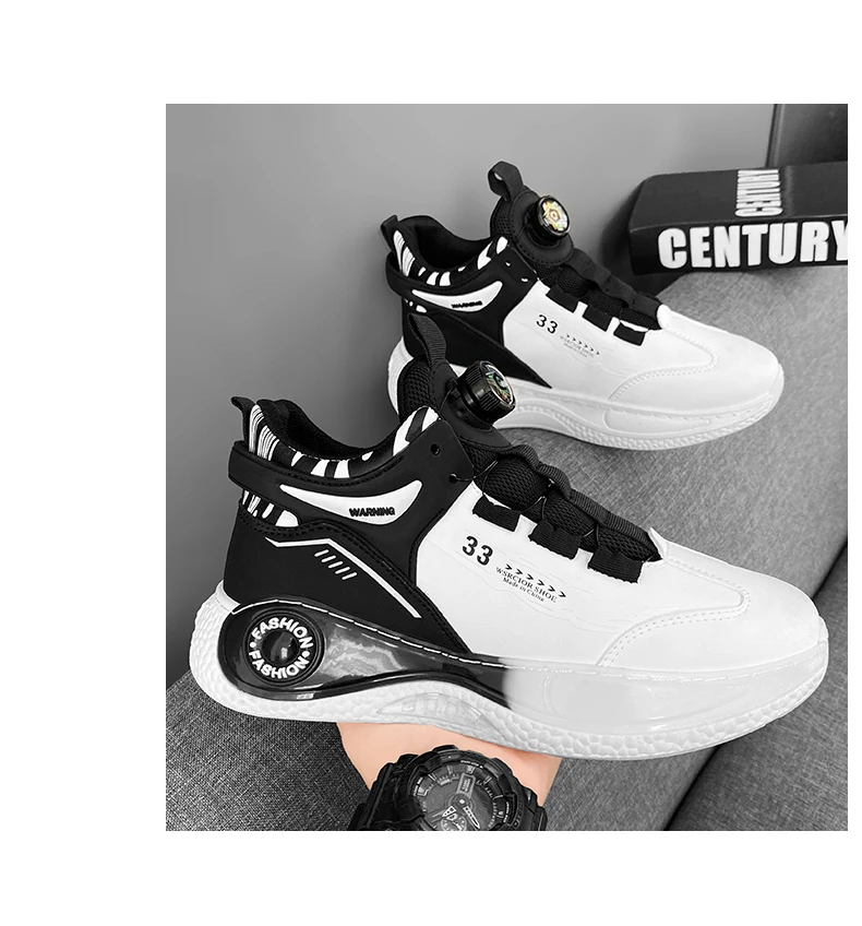 Mens Sneakers with Rotating Buckle Comfy Non Slip Lace up Durable Shoes for Mens Outdoor Activities Mens Sneakers with Rotating Buckle Comfy Non Slip Lace up Durable Shoes for Mens Outdoor Activities