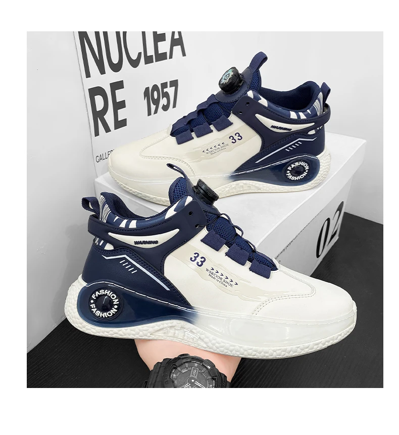 Mens Sneakers with Rotating Buckle Comfy Non Slip Lace up Durable Shoes for Mens Outdoor Activities Mens Sneakers with Rotating Buckle Comfy Non Slip Lace up Durable Shoes for Mens Outdoor Activities