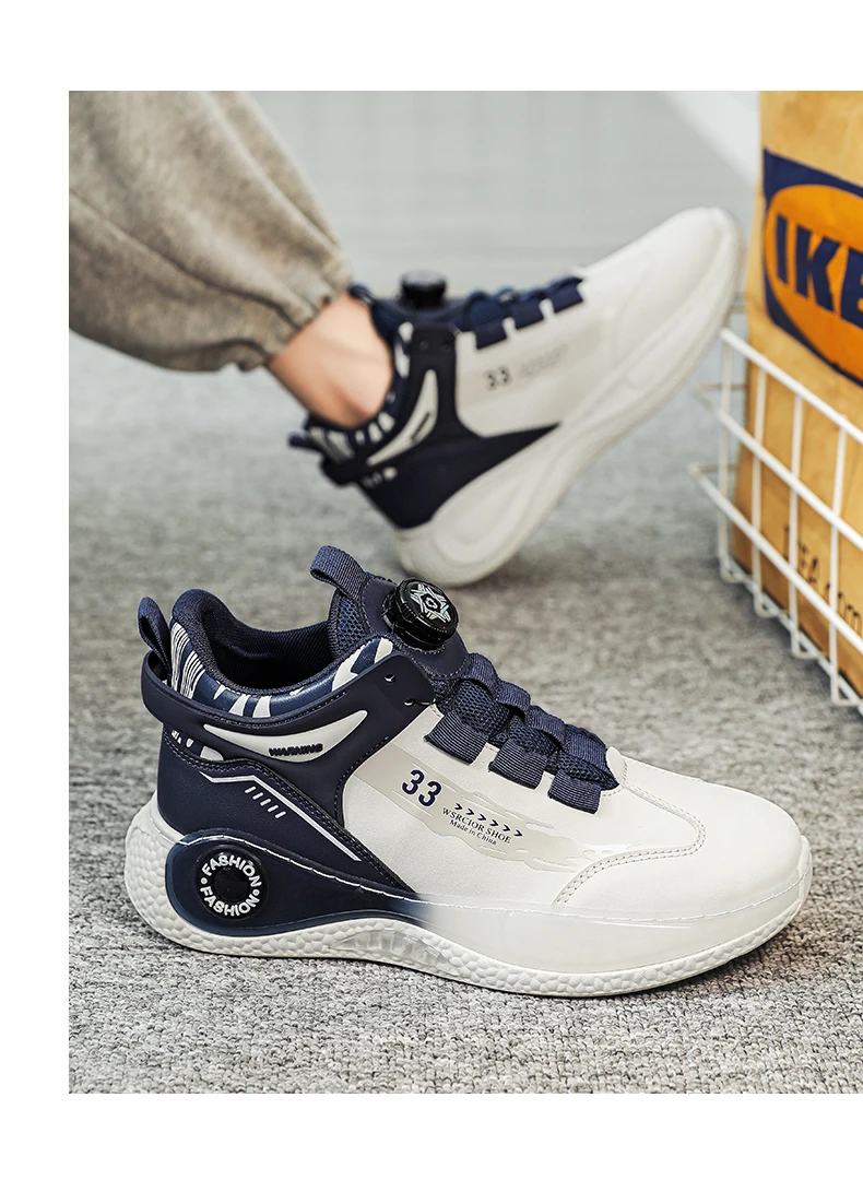 Mens Sneakers with Rotating Buckle Comfy Non Slip Lace up Durable Shoes for Mens Outdoor Activities Mens Sneakers with Rotating Buckle Comfy Non Slip Lace up Durable Shoes for Mens Outdoor Activities