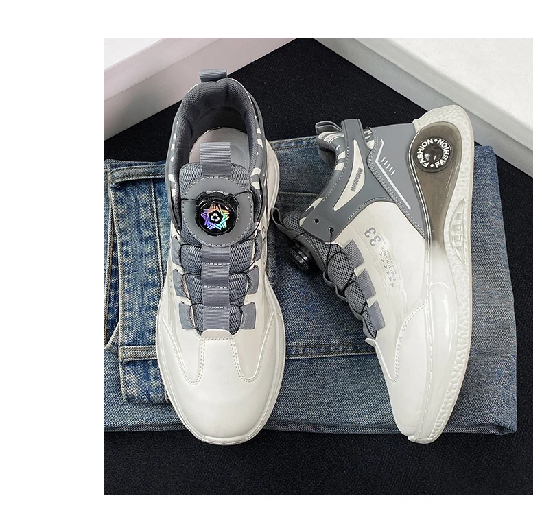 Mens Sneakers with Rotating Buckle Comfy Non Slip Lace up Durable Shoes for Mens Outdoor Activities Mens Sneakers with Rotating Buckle Comfy Non Slip Lace up Durable Shoes for Mens Outdoor Activities