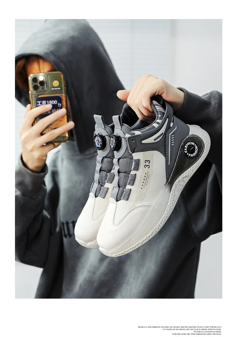 Mens Sneakers with Rotating Buckle Comfy Non Slip Lace up Durable Shoes for Mens Outdoor Activities Mens Sneakers with Rotating Buckle Comfy Non Slip Lace up Durable Shoes for Mens Outdoor Activities