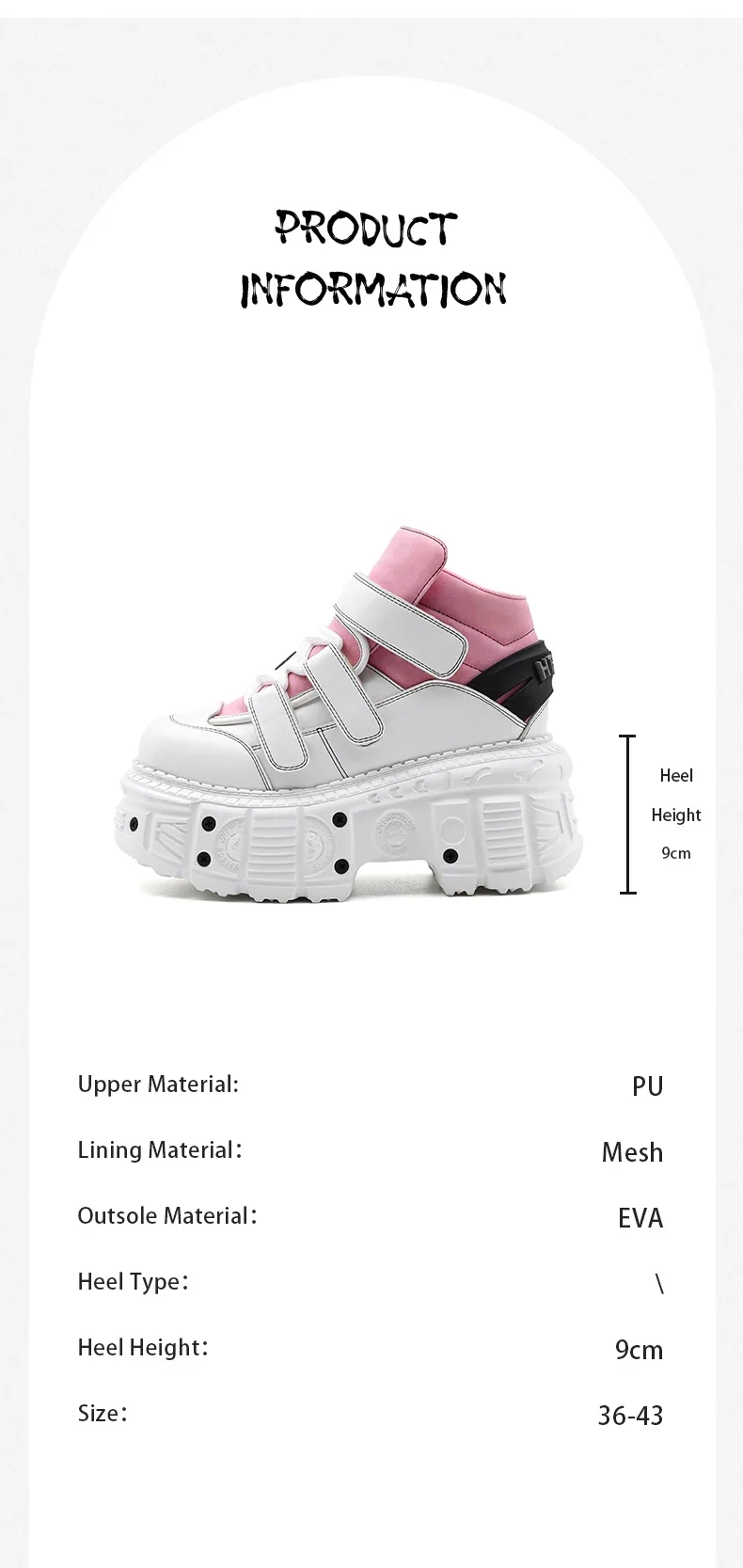 Gothic Ankle Rock Boots 2025 Woman Sneakers New Punk Style Women Shoes Lace-up Heel Height Platform Shoes Woman Metal Decor