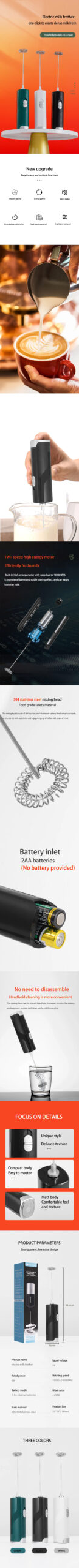 Mini Electric Milk Foamer Blender Wireless Coffee Whisk Mixer Skimer Handheld Egg Beater Cappuccino Frother Mixer for Kitchen Mini Electric Milk Foamer Blender Wireless Coffee Whisk Mixer Skimer Handheld Egg Beater Cappuccino Frother Mixer for Kitchen