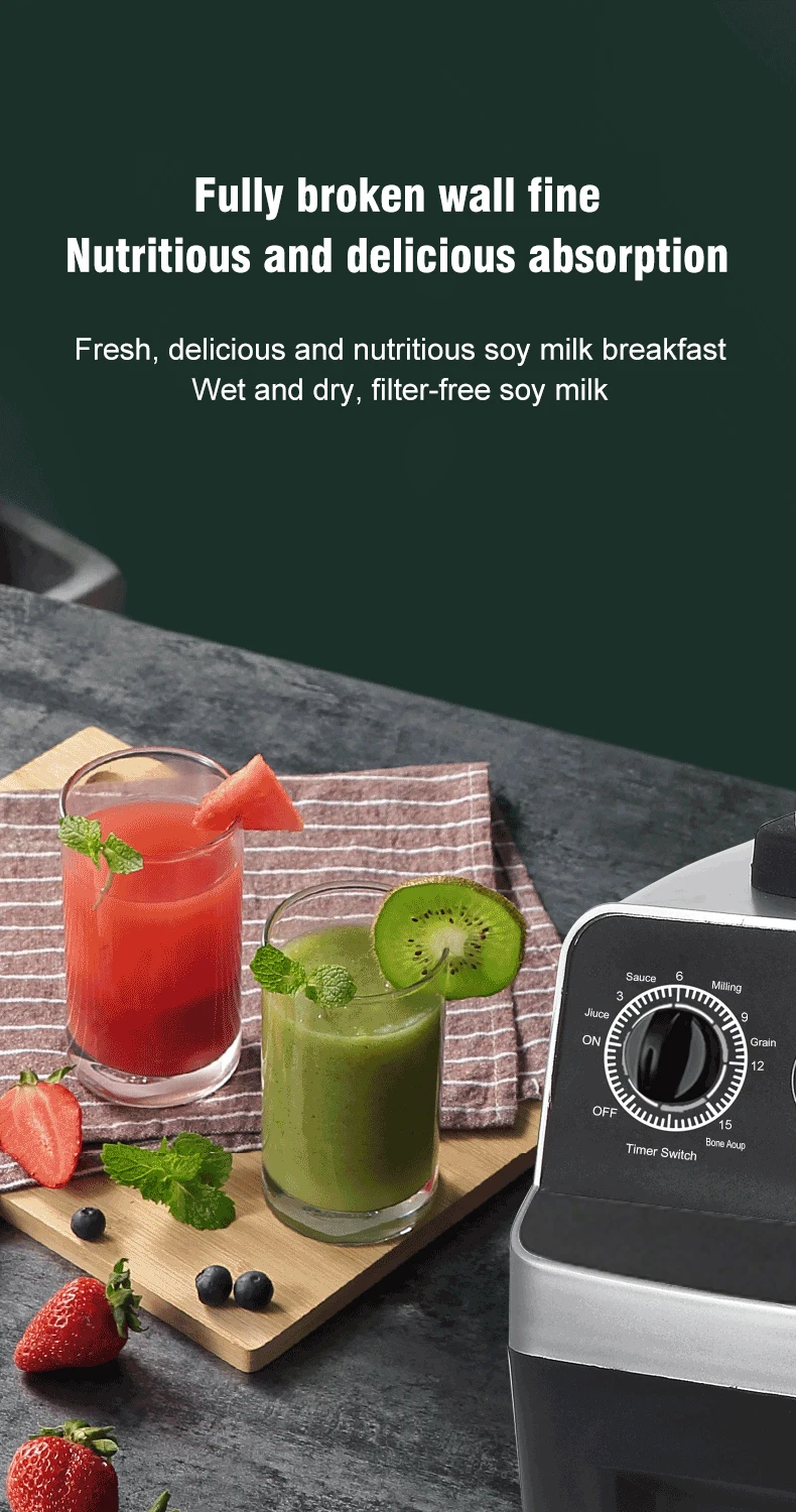 Heavy Duty Commercial BlenderJuicer Food Processor Ice Smoothies Blender Mixer High Power Juice maker Crusher 2000W EU Plug Heavy Duty Commercial BlenderJuicer Food Processor Ice Smoothies Blender Mixer High Power Juice maker Crusher 2000W EU Plug