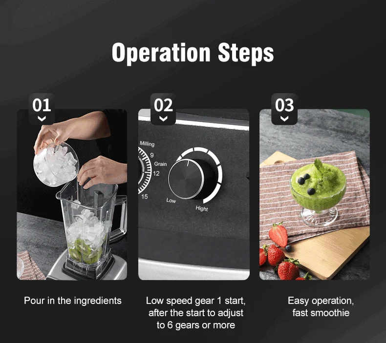 Heavy Duty Commercial BlenderJuicer Food Processor Ice Smoothies Blender Mixer High Power Juice maker Crusher 2000W EU Plug Heavy Duty Commercial BlenderJuicer Food Processor Ice Smoothies Blender Mixer High Power Juice maker Crusher 2000W EU Plug