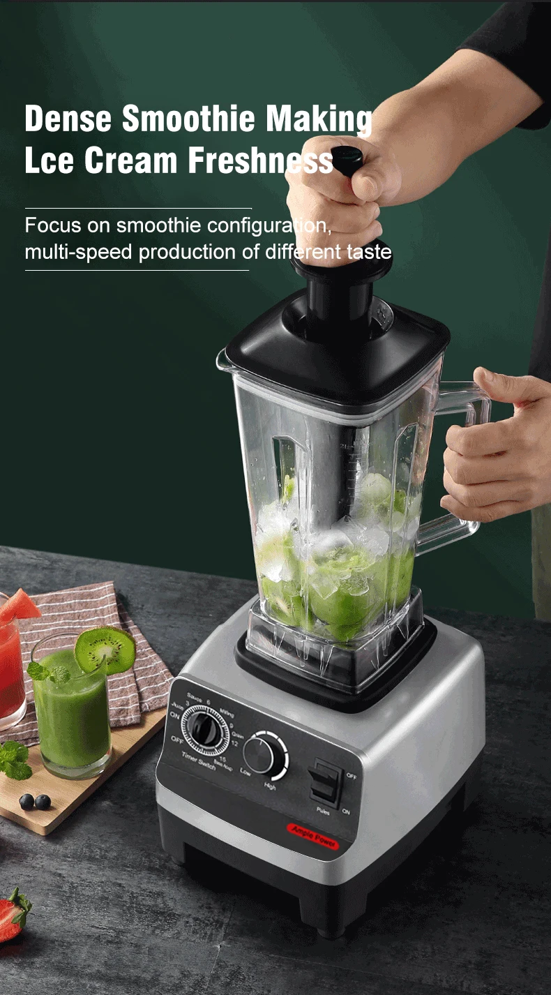Heavy Duty Commercial BlenderJuicer Food Processor Ice Smoothies Blender Mixer High Power Juice maker Crusher 2000W EU Plug Heavy Duty Commercial BlenderJuicer Food Processor Ice Smoothies Blender Mixer High Power Juice maker Crusher 2000W EU Plug