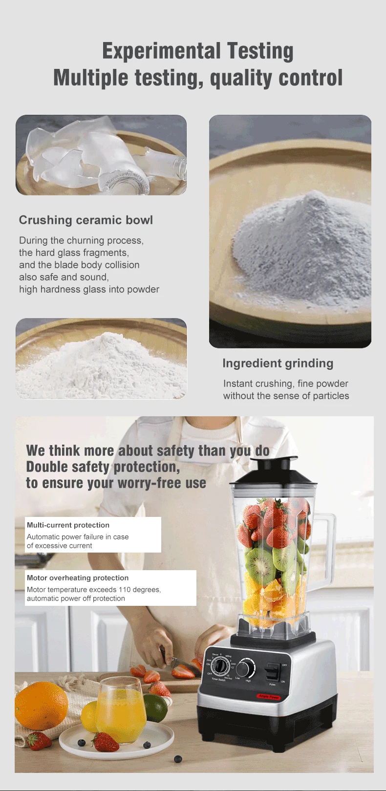 Heavy Duty Commercial BlenderJuicer Food Processor Ice Smoothies Blender Mixer High Power Juice maker Crusher 2000W EU Plug Heavy Duty Commercial BlenderJuicer Food Processor Ice Smoothies Blender Mixer High Power Juice maker Crusher 2000W EU Plug