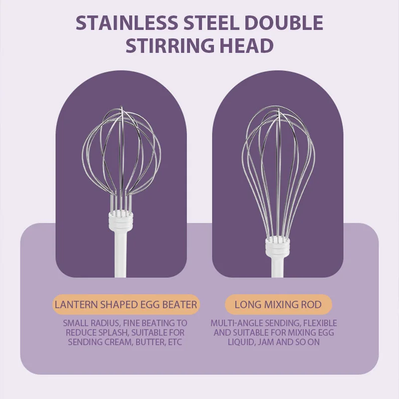 Electric Egg Beater Rechargeable Home Handheld Small Wireless Egg Beater Baking Cream Electric Whip Blender Hand Mixer for Cakes Electric Egg Beater Rechargeable Home Handheld Small Wireless Egg Beater Baking Cream Electric Whip Blender Hand Mixer for Cakes