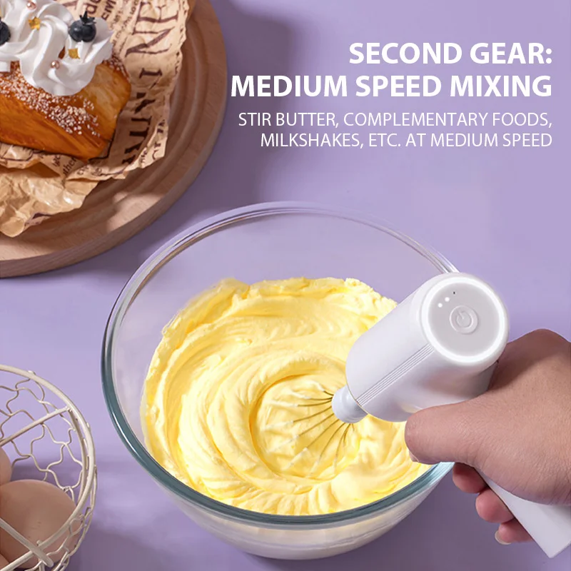 Electric Egg Beater Rechargeable Home Handheld Small Wireless Egg Beater Baking Cream Electric Whip Blender Hand Mixer for Cakes Electric Egg Beater Rechargeable Home Handheld Small Wireless Egg Beater Baking Cream Electric Whip Blender Hand Mixer for Cakes