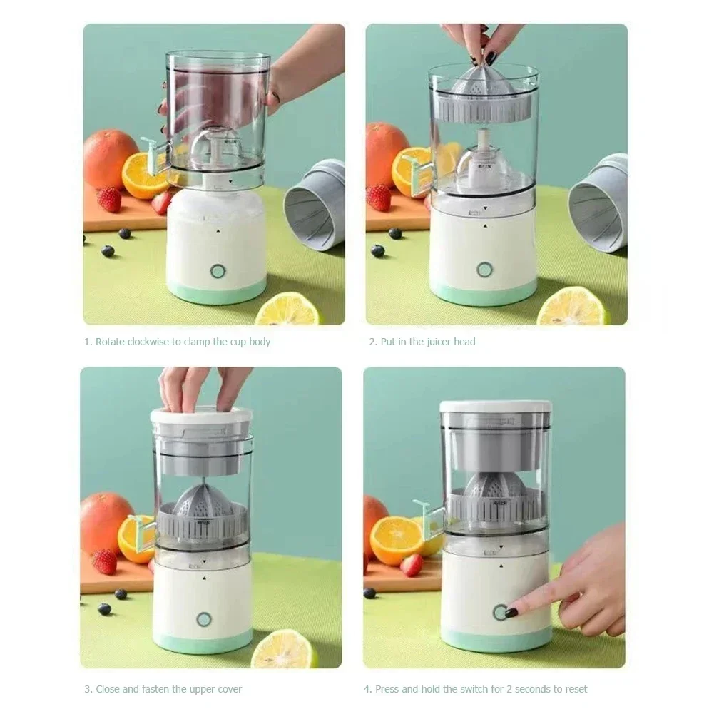 Electric Juicer Juice Cup Citrus Orange Lemon Squeezer USB Charging Kitchen Fruit Juicer Blender Fresh Separator Press Machine Electric Juicer Juice Cup Citrus Orange Lemon Squeezer USB Charging Kitchen Fruit Juicer Blender Fresh Separator Press Machine