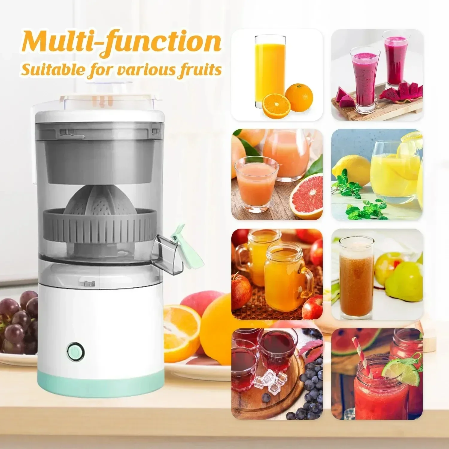 Electric Juicer Juice Cup Citrus Orange Lemon Squeezer USB Charging Kitchen Fruit Juicer Blender Fresh Separator Press Machine Electric Juicer Juice Cup Citrus Orange Lemon Squeezer USB Charging Kitchen Fruit Juicer Blender Fresh Separator Press Machine