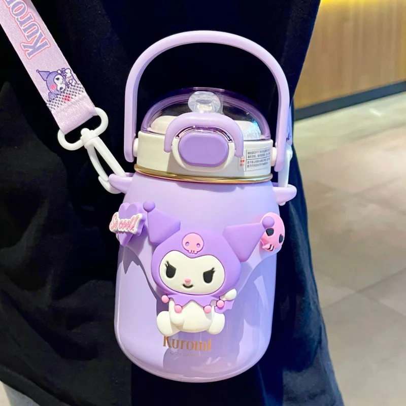 700ml Kulomi Cute Girl Thermo Bottle 316 Stainless Steel Insulated Water Bottle Student Anti Drop Vacuum Insulated Cup