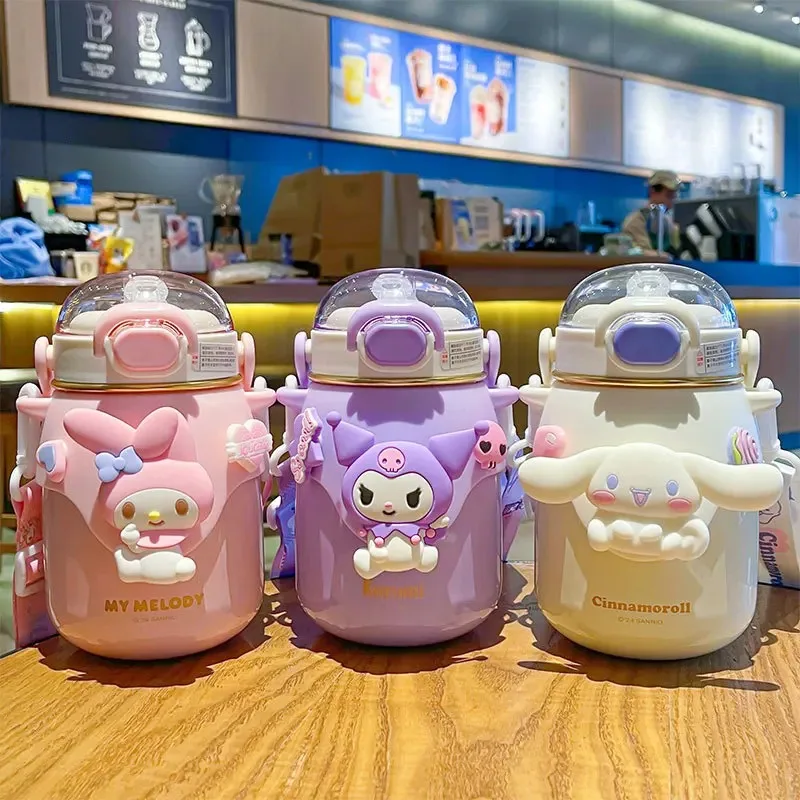 700ml Kulomi Cute Girl Thermo Bottle 316 Stainless Steel Insulated Water Bottle Student Anti Drop Vacuum Insulated Cup