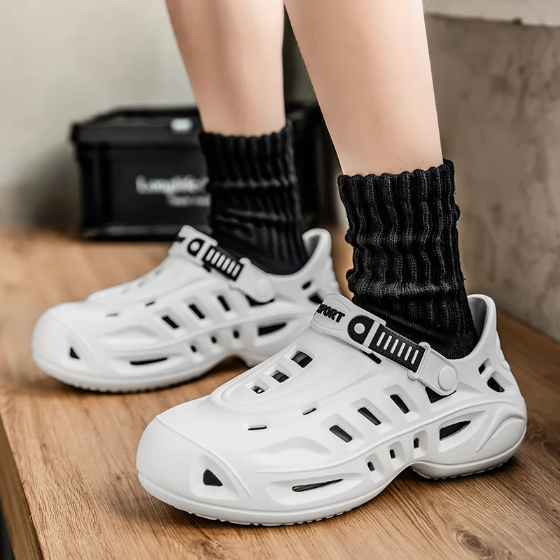 Summer New Clogs Shoes Men Fashion Comfortable Men's Beach EVA Sandals Outdoor Hollow Casual Slippers Man Breathable Water Shoes Summer New Clogs Shoes Men Fashion Comfortable Men's Beach EVA Sandals Outdoor Hollow Casual Slippers Man Breathable Water Shoes