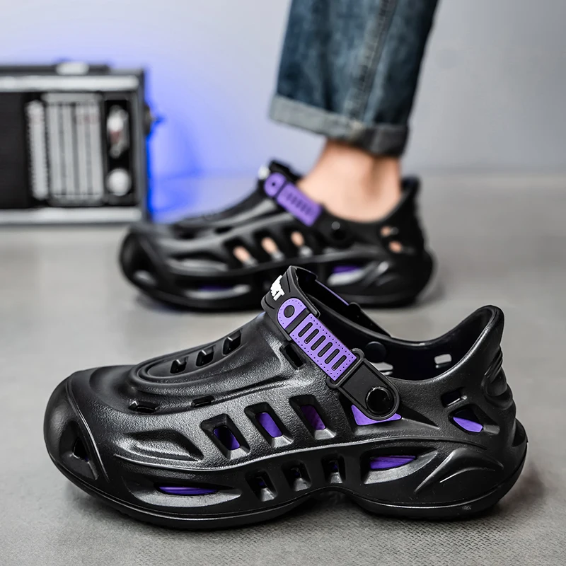 Summer New Clogs Shoes Men Fashion Comfortable Men's Beach EVA Sandals Outdoor Hollow Casual Slippers Man Breathable Water Shoes Summer New Clogs Shoes Men Fashion Comfortable Men's Beach EVA Sandals Outdoor Hollow Casual Slippers Man Breathable Water Shoes