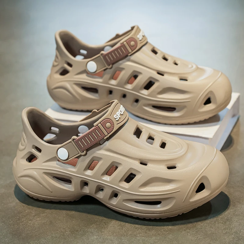 Summer New Clogs Shoes Men Fashion Comfortable Men's Beach EVA Sandals Outdoor Hollow Casual Slippers Man Breathable Water Shoes Summer New Clogs Shoes Men Fashion Comfortable Men's Beach EVA Sandals Outdoor Hollow Casual Slippers Man Breathable Water Shoes