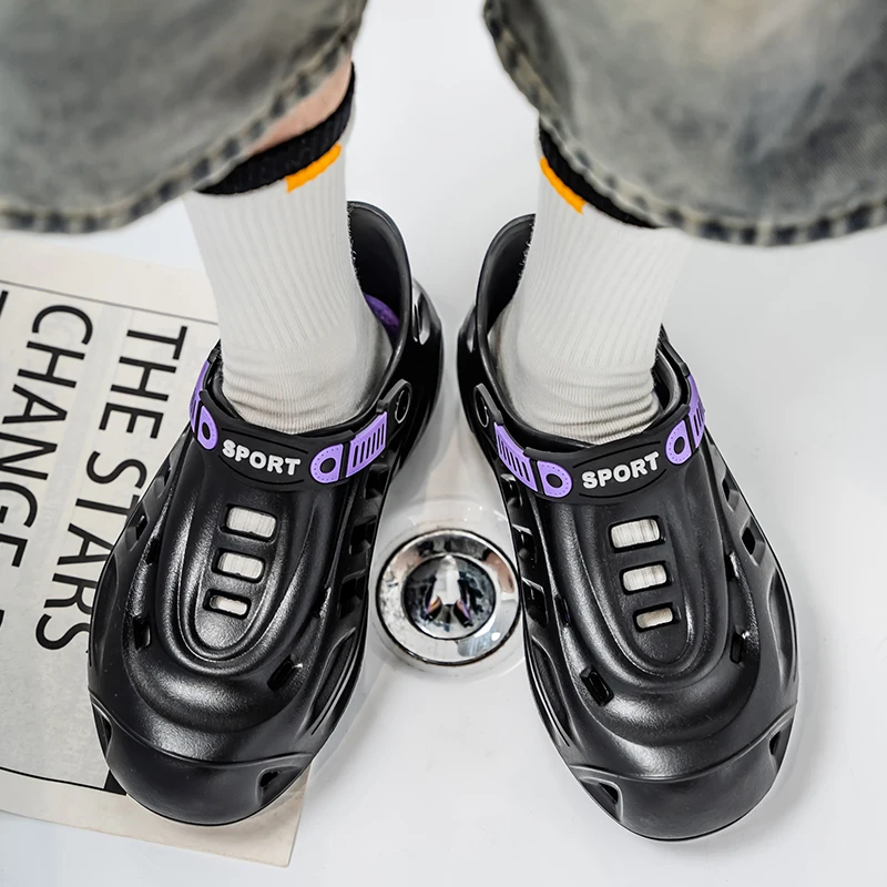 Summer New Clogs Shoes Men Fashion Comfortable Men's Beach EVA Sandals Outdoor Hollow Casual Slippers Man Breathable Water Shoes Summer New Clogs Shoes Men Fashion Comfortable Men's Beach EVA Sandals Outdoor Hollow Casual Slippers Man Breathable Water Shoes