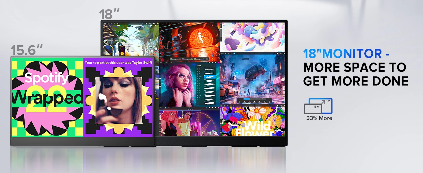 UPERFECT 18Inch 2.5K 144Hz 400Nits Touch Monitor Portable Gaming PC Display Laptop Extended Second Screen With Type C Mini HDMI UPERFECT 18Inch 2.5K 144Hz 400Nits Touch Monitor Portable Gaming PC Display Laptop Extended Second Screen With Type C Mini HDMI