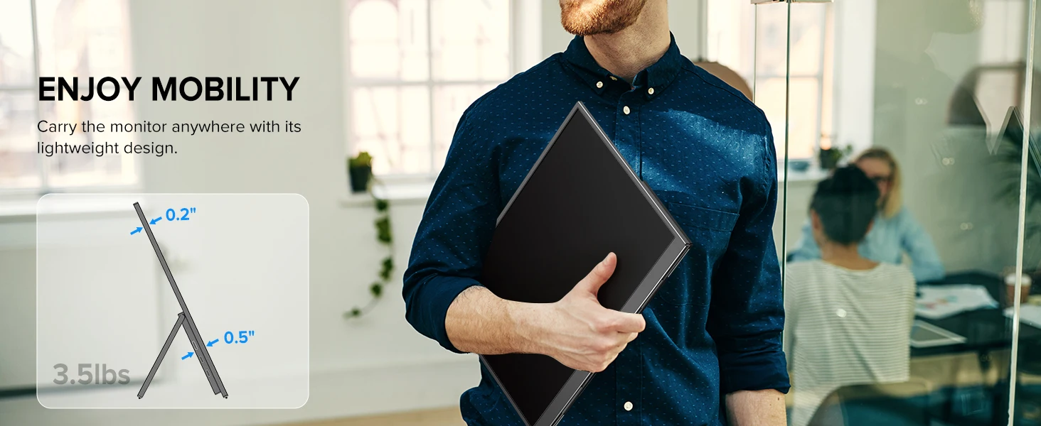 UPERFECT 18Inch 2.5K 144Hz 400Nits Touch Monitor Portable Gaming PC Display Laptop Extended Second Screen With Type C Mini HDMI UPERFECT 18Inch 2.5K 144Hz 400Nits Touch Monitor Portable Gaming PC Display Laptop Extended Second Screen With Type C Mini HDMI