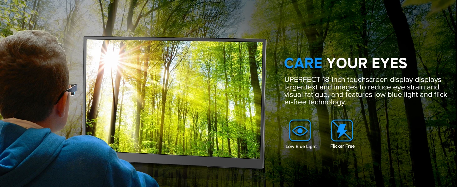 UPERFECT 18Inch 2.5K 144Hz 400Nits Touch Monitor Portable Gaming PC Display Laptop Extended Second Screen With Type C Mini HDMI UPERFECT 18Inch 2.5K 144Hz 400Nits Touch Monitor Portable Gaming PC Display Laptop Extended Second Screen With Type C Mini HDMI