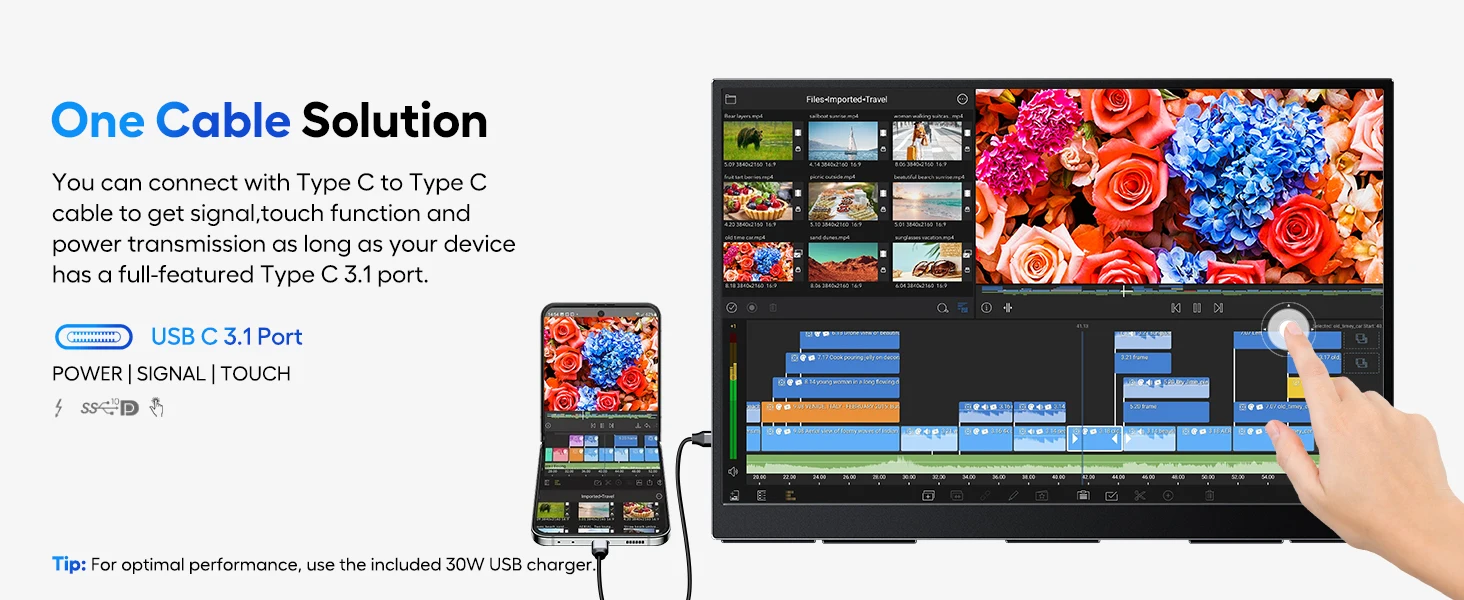 UPERFECT 18Inch 2.5K 144Hz 400Nits Touch Monitor Portable Gaming PC Display Laptop Extended Second Screen With Type C Mini HDMI UPERFECT 18Inch 2.5K 144Hz 400Nits Touch Monitor Portable Gaming PC Display Laptop Extended Second Screen With Type C Mini HDMI