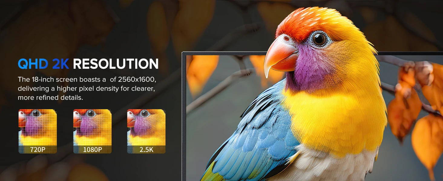 UPERFECT 18Inch 2.5K 144Hz 400Nits Touch Monitor Portable Gaming PC Display Laptop Extended Second Screen With Type C Mini HDMI UPERFECT 18Inch 2.5K 144Hz 400Nits Touch Monitor Portable Gaming PC Display Laptop Extended Second Screen With Type C Mini HDMI