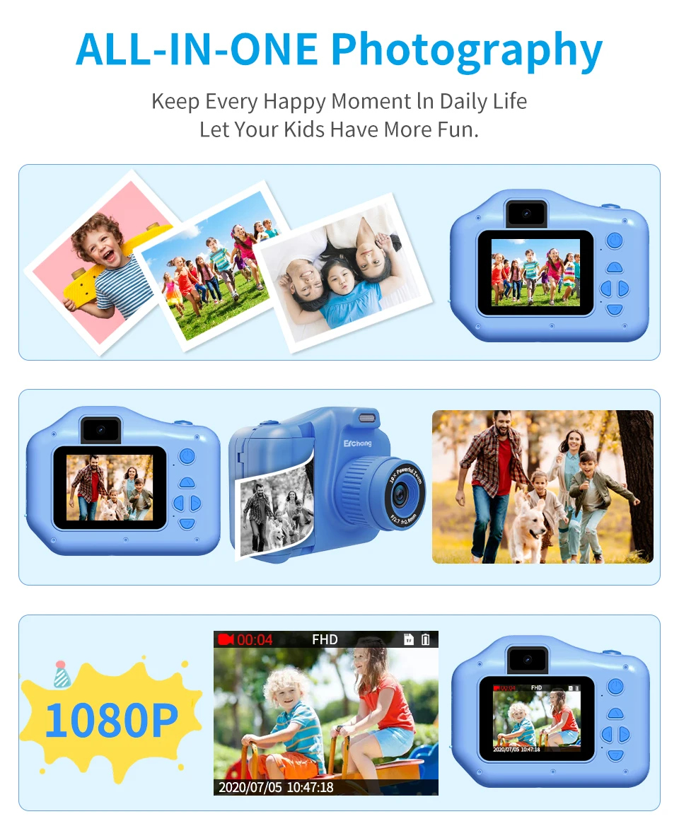 Children‘s Instant Printing Camera Kid Selfie Camera 10x Digital Zoom Kids Digital Photo Camera Video Boy's Birthday Gift Children‘s Instant Printing Camera Kid Selfie Camera 10x Digital Zoom Kids Digital Photo Camera Video Boy's Birthday Gift