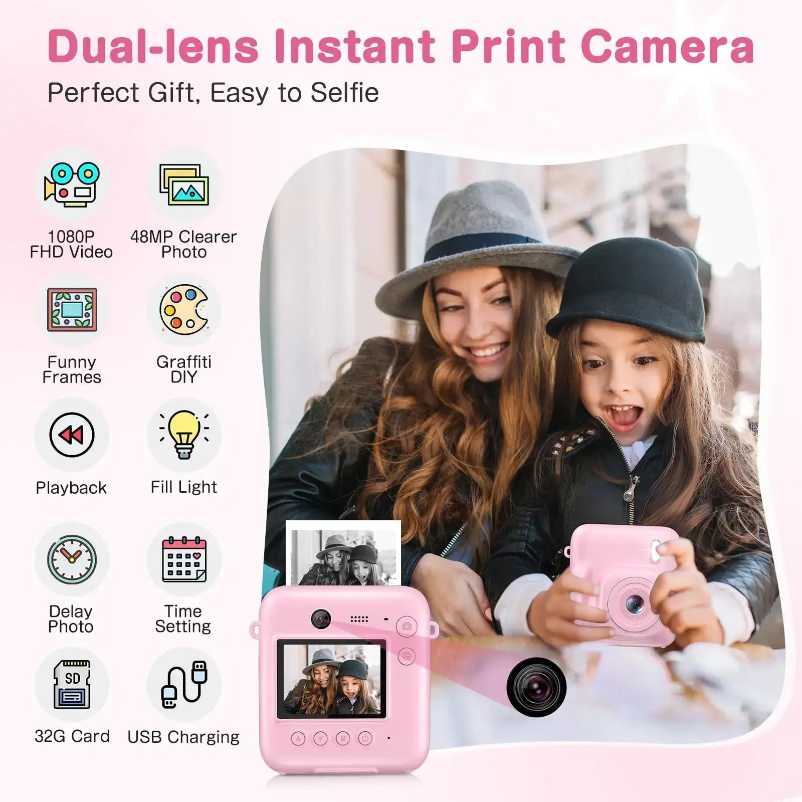 Digital Children Camera For Photography Instant Print Photo Kids Camera Mini Thermal Printer Video Educational Toys Gift Digital Children Camera For Photography Instant Print Photo Kids Camera Mini Thermal Printer Video Educational Toys Gift