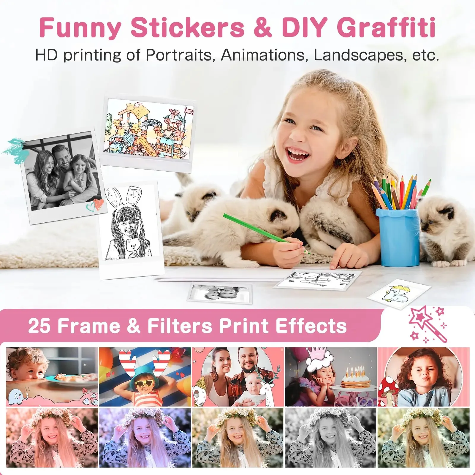 Digital Children Camera For Photography Instant Print Photo Kids Camera Mini Thermal Printer Video Educational Toys Gift Digital Children Camera For Photography Instant Print Photo Kids Camera Mini Thermal Printer Video Educational Toys Gift