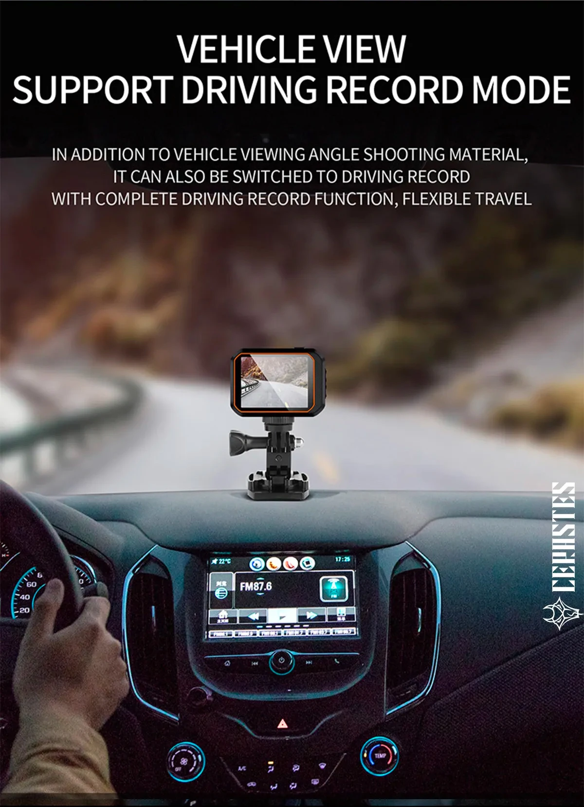 CERASTES Action Camera 4K60FPS With Remote Control Screen Waterproof Sport Camera drive recorder Sports Camera Helmet Action Cam