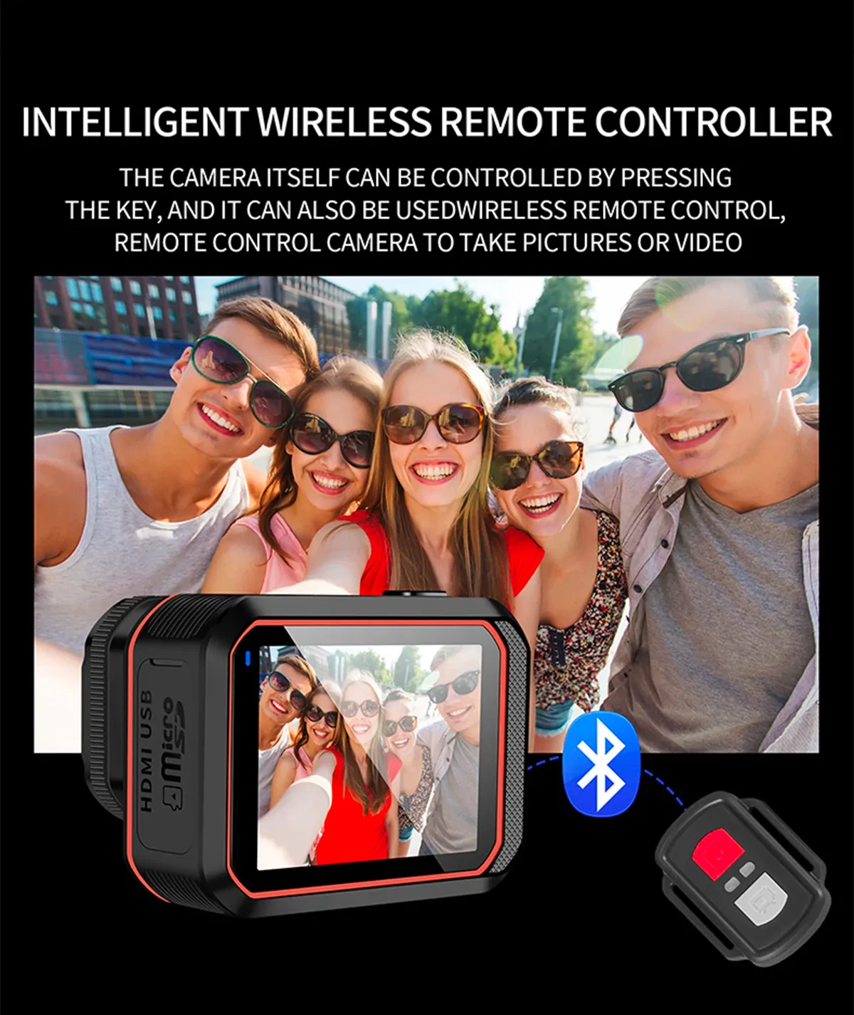 CERASTES Action Camera 4K60FPS With Remote Control Screen Waterproof Sport Camera drive recorder Sports Camera Helmet Action Cam