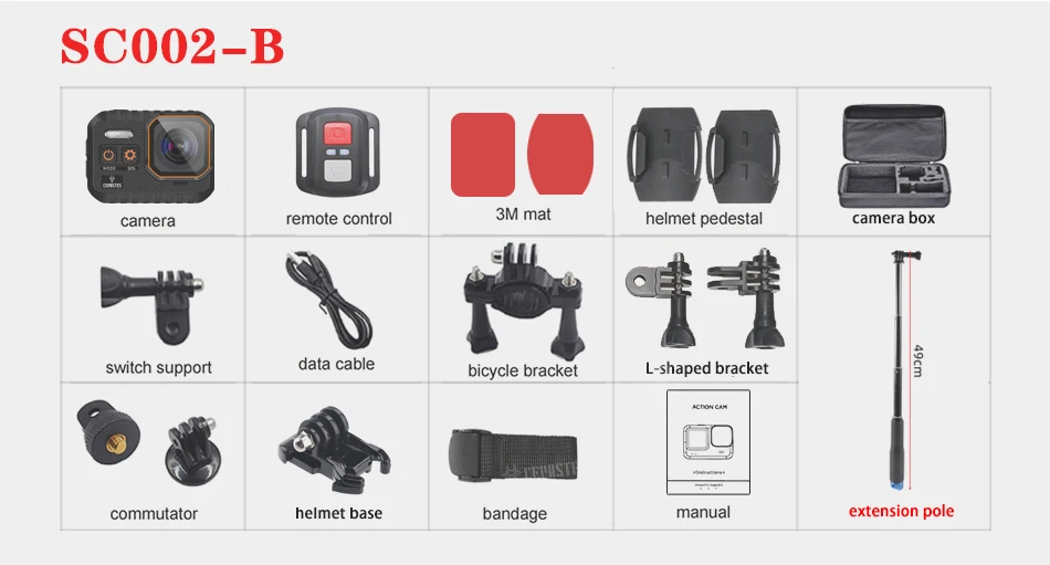 CERASTES Action Camera 4K60FPS With Remote Control Screen Waterproof Sport Camera drive recorder Sports Camera Helmet Action Cam