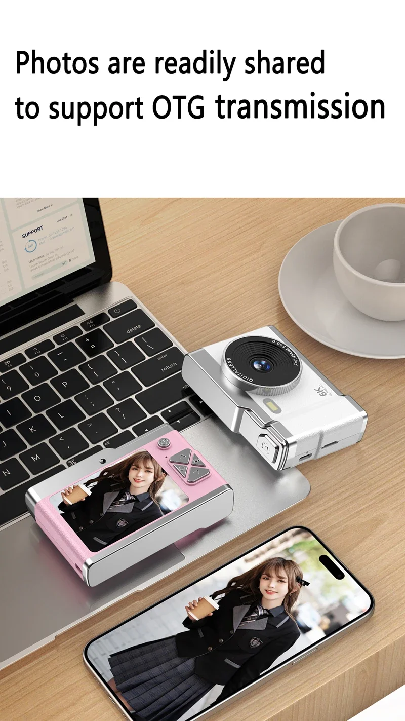 Xiaomi 6k Hd Digital Camera 6400W 2.4in Ips Display With Fill Light 8x Zoom Video Camera Student Ccd Portable Selfie Camera Xiaomi 6k Hd Digital Camera 6400W 2.4in Ips Display With Fill Light 8x Zoom Video Camera Student Ccd Portable Selfie Camera