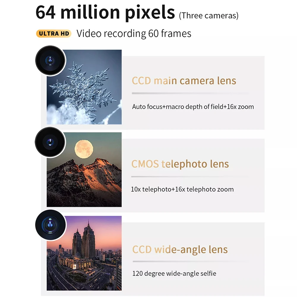 64GB D6 Digital Camera 4K HD Camera Recorder Music Player Touch Control Screen Vlogging Camera Night Vision 64MP Camcorder 64GB D6 Digital Camera 4K HD Camera Recorder Music Player Touch Control Screen Vlogging Camera Night Vision 64MP Camcorder