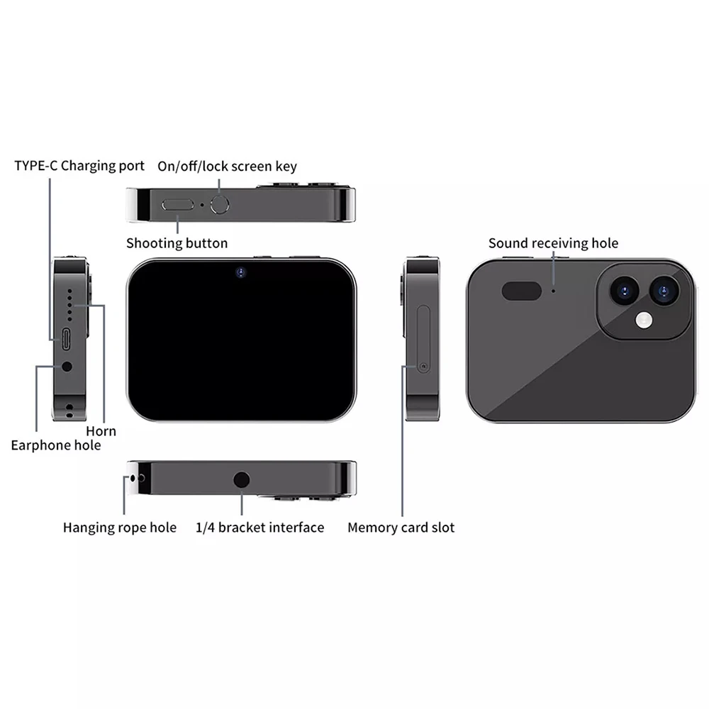 64GB D6 Digital Camera 4K HD Camera Recorder Music Player Touch Control Screen Vlogging Camera Night Vision 64MP Camcorder 64GB D6 Digital Camera 4K HD Camera Recorder Music Player Touch Control Screen Vlogging Camera Night Vision 64MP Camcorder