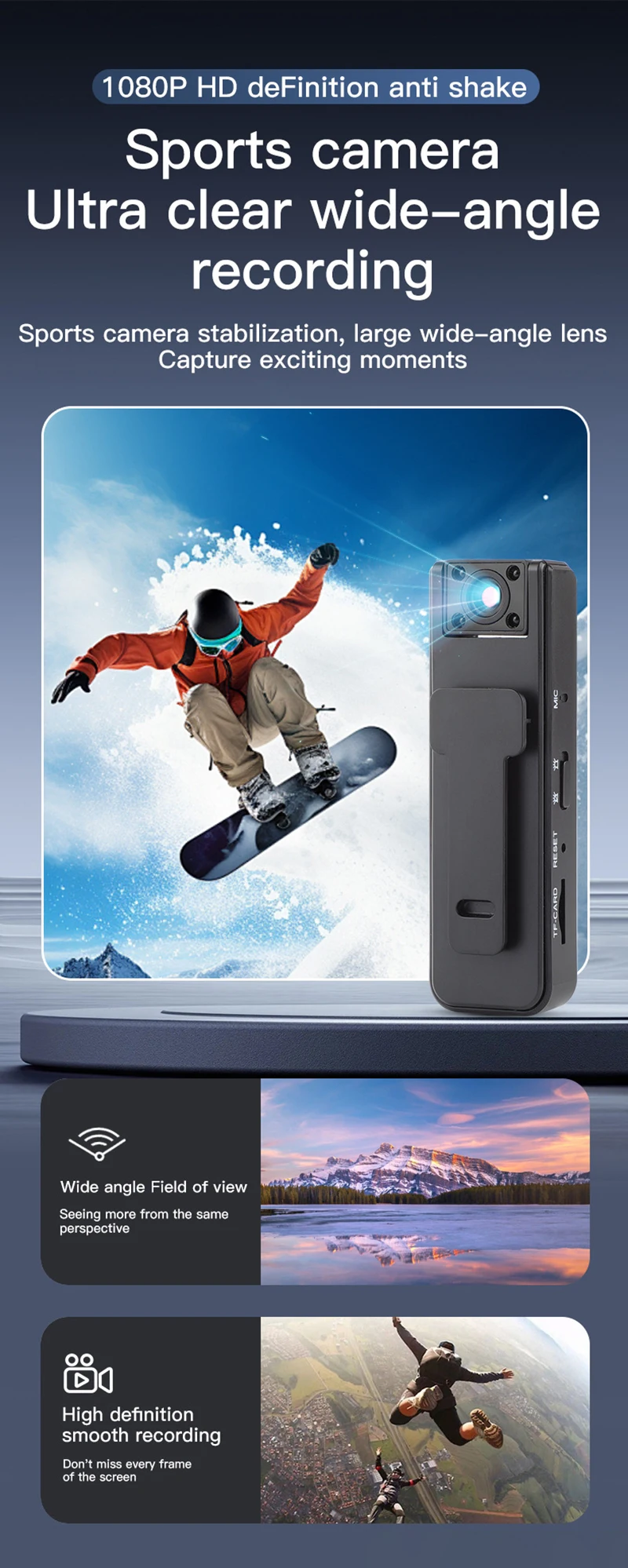 Xiaomi A9 High-definition 1080P Wifi Mini Camera Night Vision Portable Digital Camera Outdoor Sports Camera Riding Camcorder