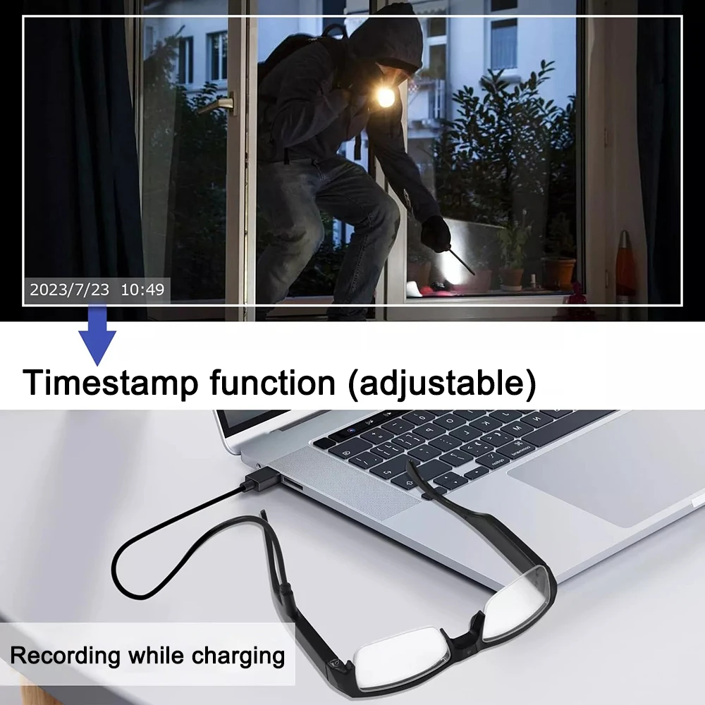 Intelligent Video Glasses, Equipped with Ultra-High Definition 4K Mini Camera, Capable of Recording Videos and Playing Music Intelligent Video Glasses, Equipped with Ultra-High Definition 4K Mini Camera, Capable of Recording Videos and Playing Music