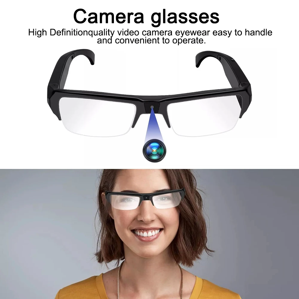 Intelligent Video Glasses, Equipped with Ultra-High Definition 4K Mini Camera, Capable of Recording Videos and Playing Music Intelligent Video Glasses, Equipped with Ultra-High Definition 4K Mini Camera, Capable of Recording Videos and Playing Music