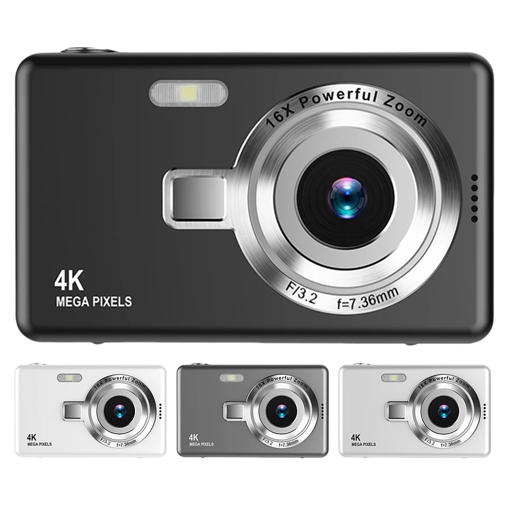 CCD 1080P Digital Camera 96MP Autofocus Vlogging Camera 16X Zoom Video Camcorder 2.4 Inch IPS Screen for Kid Adult Photography
