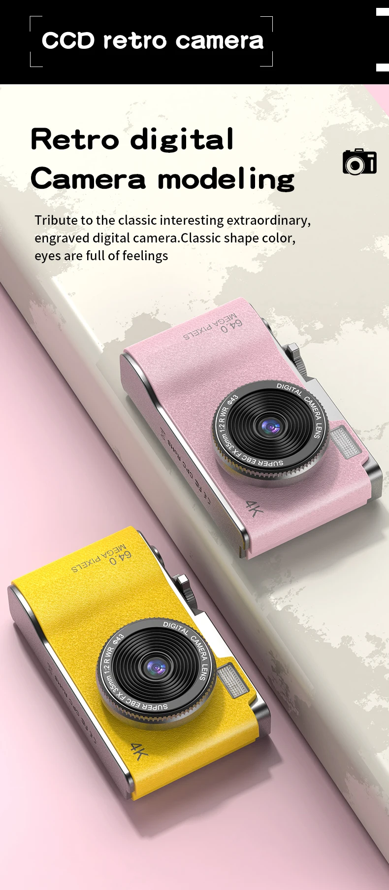 Digital Camera 4K 64MP Photography Camera Video Camcorder Rechargeable Cameras 2.4 inch Screen Camcorder for Kid Adult Beginners Digital Camera 4K 64MP Photography Camera Video Camcorder Rechargeable Cameras 2.4 inch Screen Camcorder for Kid Adult Beginners