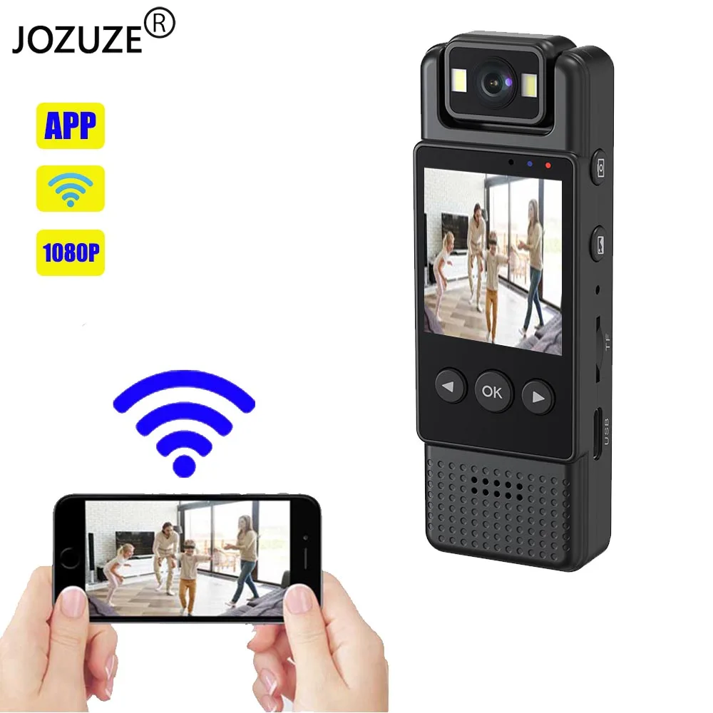JOZUZE L12 Wifi Mini Camera 1080P Portable Digital Video Recorder Worn Police Small Body Cam Night Vision DV Miniature Camcorde JOZUZE L12 Wifi Mini Camera 1080P Portable Digital Video Recorder Worn Police Small Body Cam Night Vision DV Miniature Camcorde