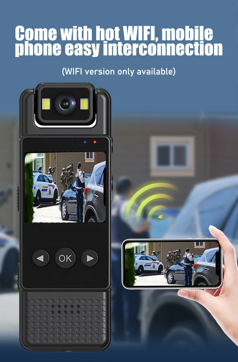 JOZUZE L12 Wifi Mini Camera 1080P Portable Digital Video Recorder Worn Police Small Body Cam Night Vision DV Miniature Camcorde JOZUZE L12 Wifi Mini Camera 1080P Portable Digital Video Recorder Worn Police Small Body Cam Night Vision DV Miniature Camcorde