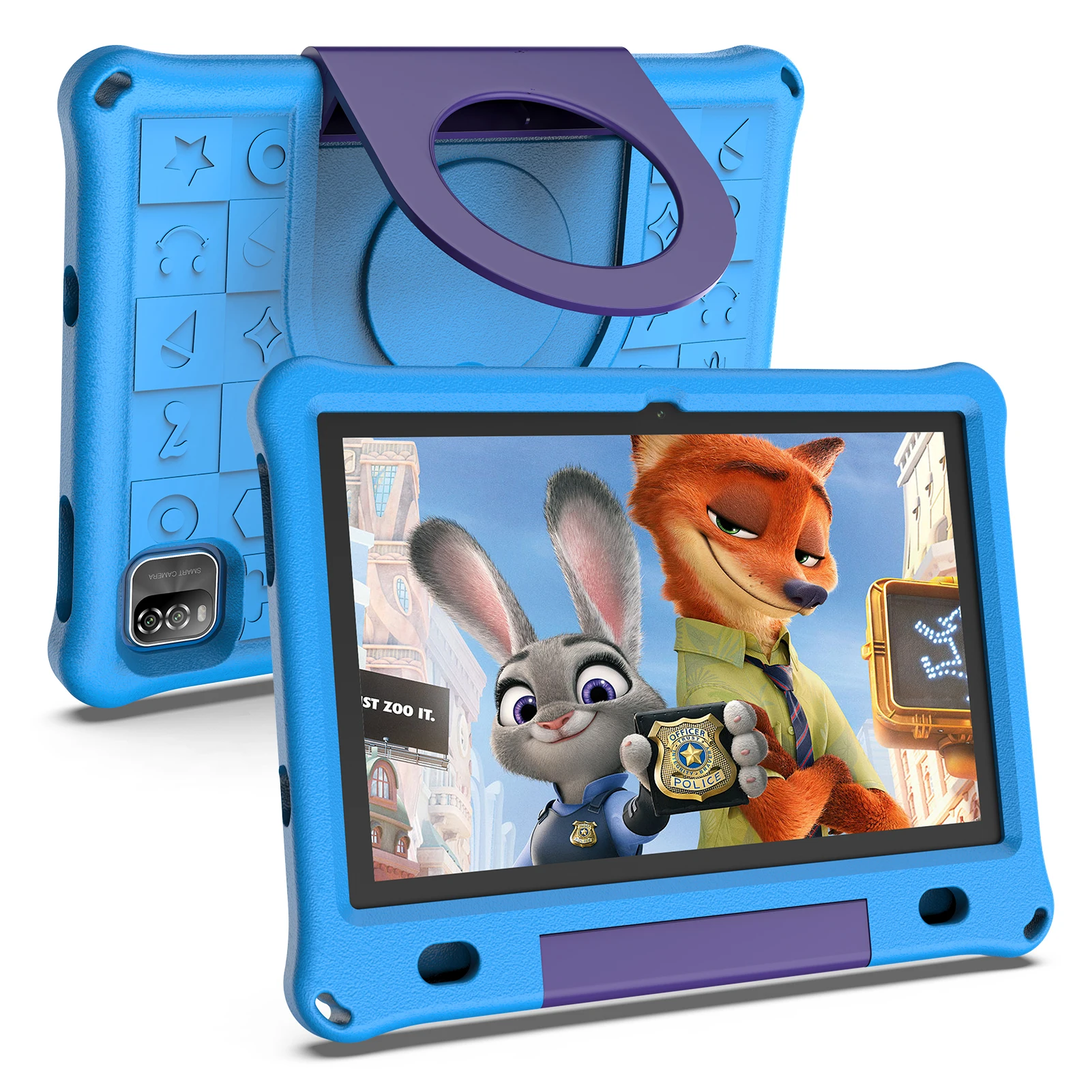 Pritom 10.1 Inch Kids Tablet Android 12 WIFI 6 Quad Core Processor 3GB RAM 64GB ROM YouTube with EVA Protective Case
