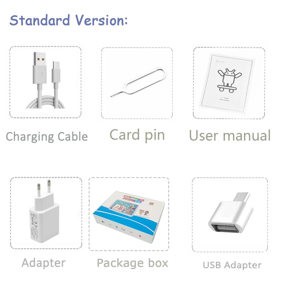 2024 New 5G WIFI Children's Tablet 4GB RAM 64GB ROM Portable Mini Tablet Quad Core Dual Camera 4000mAh Android 13