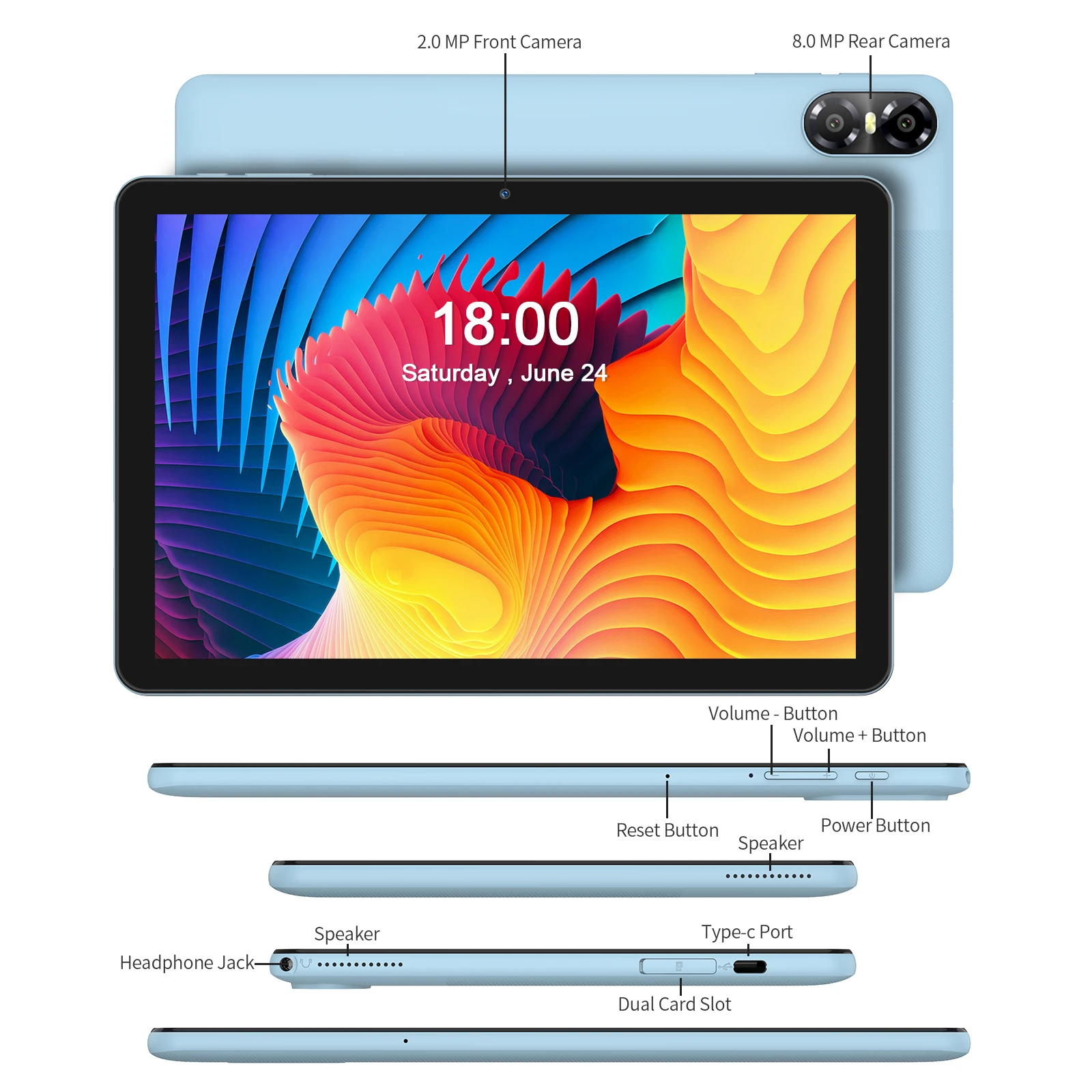 PRITOM TOUCH 10 Plus 10 Inch Android 13 Tablet, 8(4+4)GB+64GB 1TB Expand, WiFi 6, Dual Box Speakers, BT5.0, Google GMS, 2.0GHz PRITOM TOUCH 10 Plus 10 Inch Android 13 Tablet, 8(4+4)GB+64GB 1TB Expand, WiFi 6, Dual Box Speakers, BT5.0, Google GMS, 2.0GHz