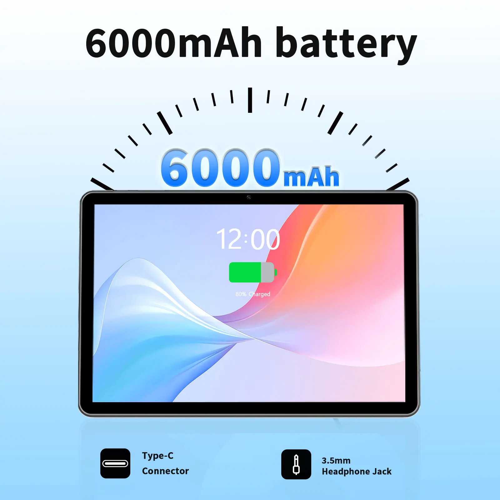 PRITOM 10 Inch Android 13 Tablet, 8(4+4)GB+64GB 1TB Expand, WiFi 6, Dual Box Speakers and Camera, BT5.0, with Mechanical Style C